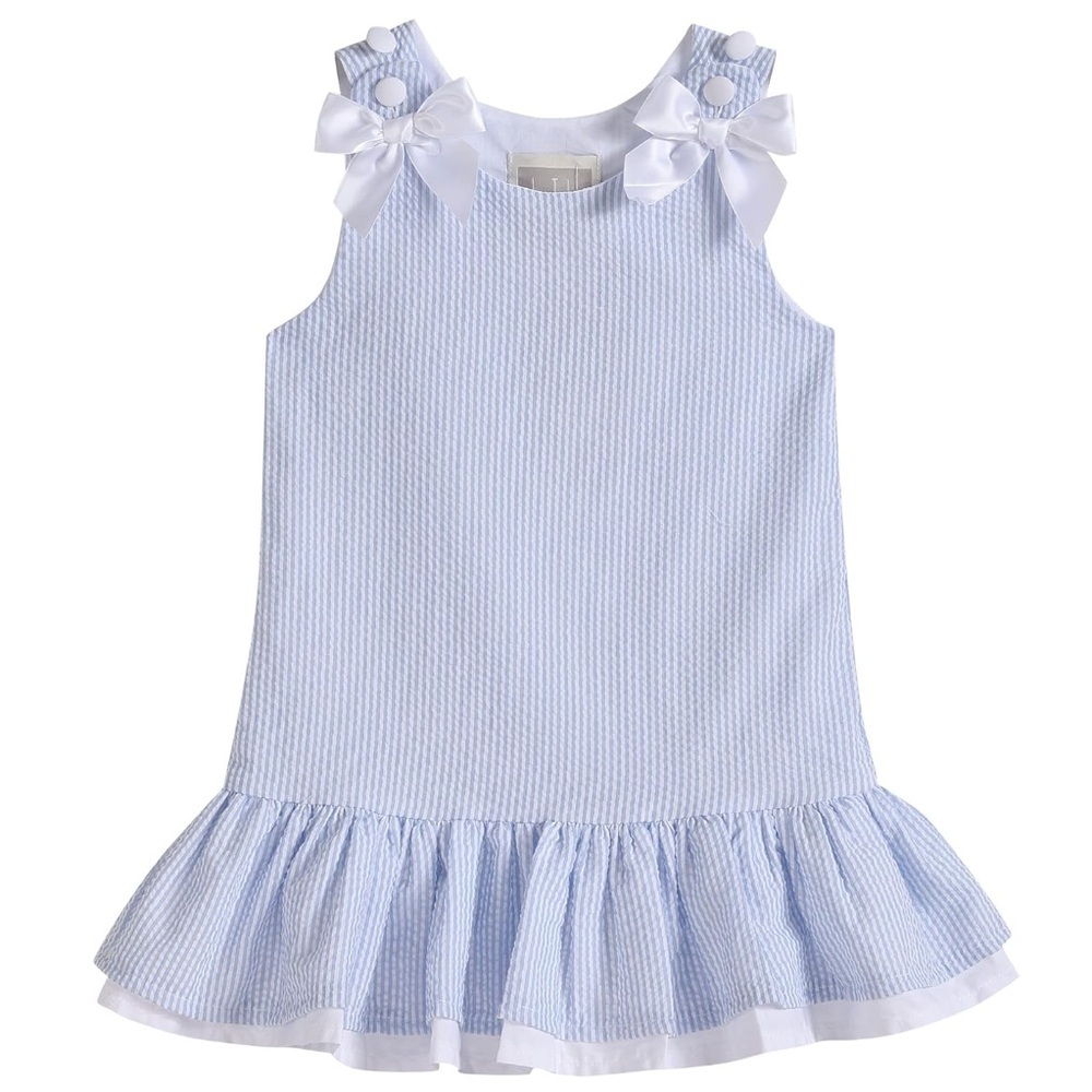 Lil cactus Baby Girls Ruffle Dress with Bows
